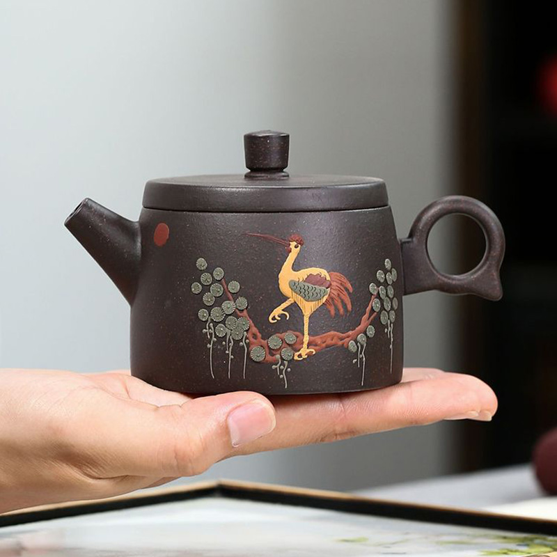 Herbal Tea For Wellness - 170ML Buatan Tangan Asli Yixing Hitam