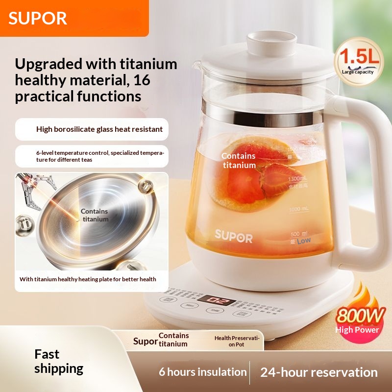 Herbal Tea For Wellness - Supor Titanium Health Pot 2026 Ketel